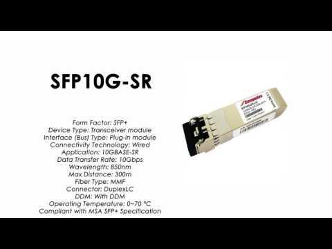 SFP10G-SR  |  ZyXEL Compatible SFP+ 10Gbase-SR 850nm 300m MMF