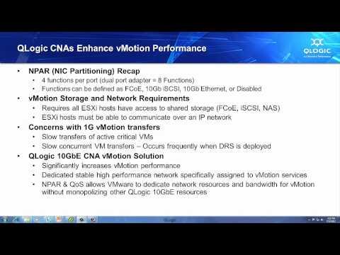 Product Demonstration: QLogic Converged Network Adapter Featuring Multi-Protocol VMware VMotion