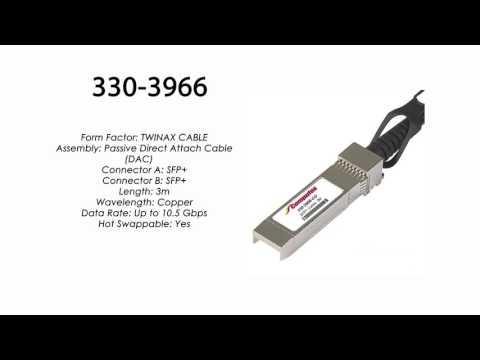 330-3966  | Dell Compatible Passive SFP+ To SFP+ Cable, 3m