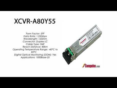 XCVR-A80Y55 | Ciena Compatible 1000Base ZX, 80km, 1550nm SFP
