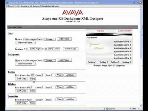 Avaya One-X® Deskphone User Interface Customization  Part 4