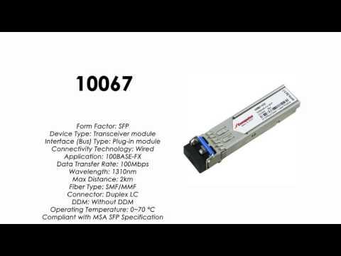 10067  |  Extreme Networks Compatible 100BASE-FX SFP 1310nm 2km