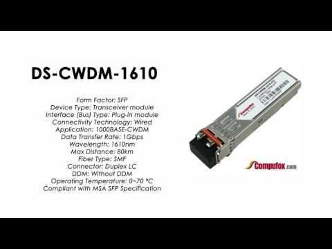 DS-CWDM-1610  |  Cisco Compatible 1610nm CWDM 1/2-Gbps Fibre Channel SFP  80km