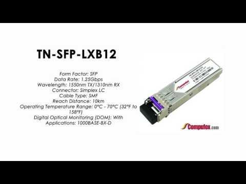 TN-SFP-LXB12  |  Transition Compatible 1000BASE-BX SFP 1550nmTx/1310nmRx SMF 10km
