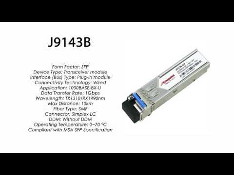 J9143B  |  HP Compatible 1000Base-BX-U BiDi TX1310/RX1490nm 10km