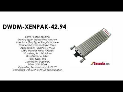 DWDM-XENPAK-42.94  |  Cisco Compatible 10GBASE-DWDM XENPAK 1542.94nm 80km
