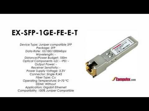 EX-SFP-1GE-FE-E-T  | Juniper Compatible 10/100/1000BASE-T SFP RJ45 100m