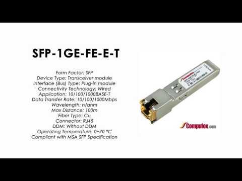 SFP-1GE-FE-E-T  |  Juniper Compatible SFP 10/100/1000BASE-T RJ45 100m