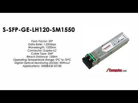 S-SFP-GE-LH120-SM1550  |  Huawei Compatible SFP 1000BASE-ZX SMF 1550nm 120km