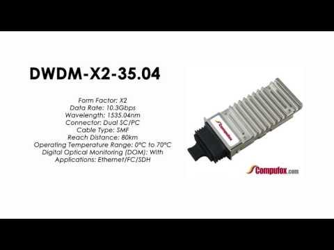 DWDM-X2-35.04  |  Cisco Compatible 10GBASE-DWDM X2 1535.04nm 80km