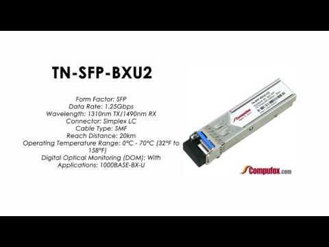 TN-SFP-BXU2  |  Transition Compatible 1000BASE-BX SFP 1310nmTx/1490nmRx SMF 20km