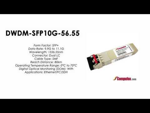 DWDM-SFP10G-56.55   |  Cisco Compatible 10GBASE-DWDM SFP+ 1556.55nm 80km
