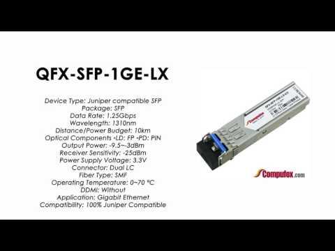 QFX-SFP-1GE-LX  | Juniper Compatible 1000BASE-LX SFP 1310nm 10km SMF