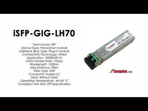ISFP-GIG-LH70  |  Alcatel Compatible Industrial 1000Base-LH 1550nm 70km SFP