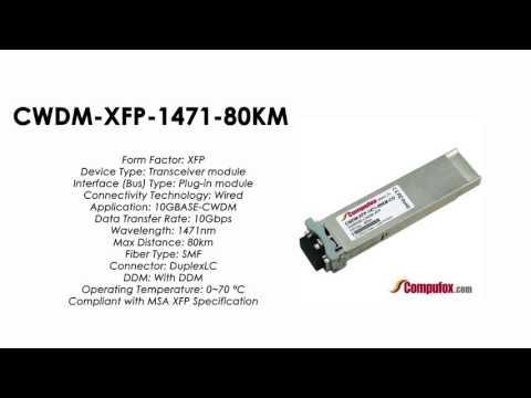 CWDM-XFP-1471-80KM  |  Cisco Compatible 10GBase-CWDM XFP 1471nm 80km
