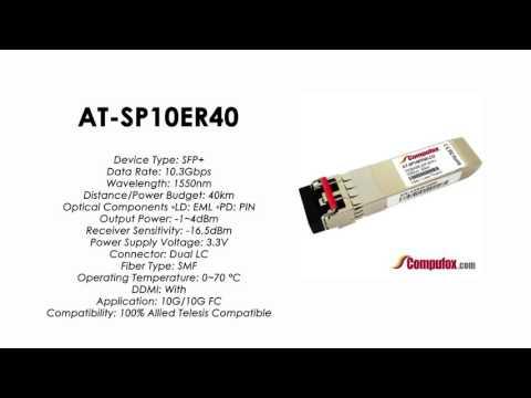 AT-SP10ER40  |  Allied Telesis Compatible 10Gbps ER 1550nm 40km SFP+