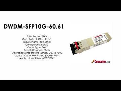 DWDM-SFP10G-60.61   |  Cisco Compatible 10GBASE-DWDM SFP+ 1560.61nm 80km