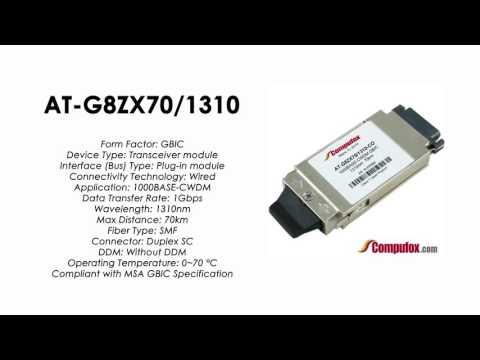 AT-G8ZX70/1310  |  Allied Telesis Compatible 1000Base-CWDM 1310nm 70km GBIC