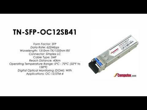 TN-SFP-OC12SB41 | Transition Compatible OC-12/STM-4 BIDI SFP 1310nmTx/1550nmRx 40km