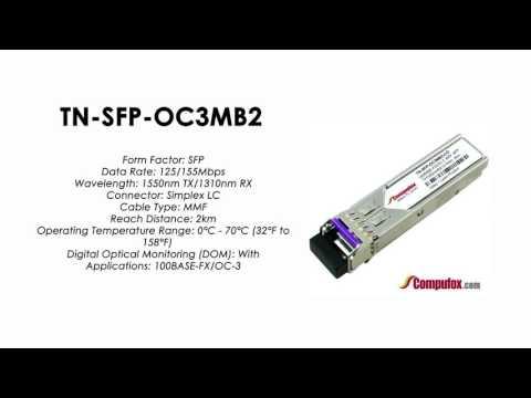 TN-SFP-OC3MB2 | Transition Compatible 100BASE-FX/OC-3 BIDI SFP 1550nmTx/1310nmRx 2km