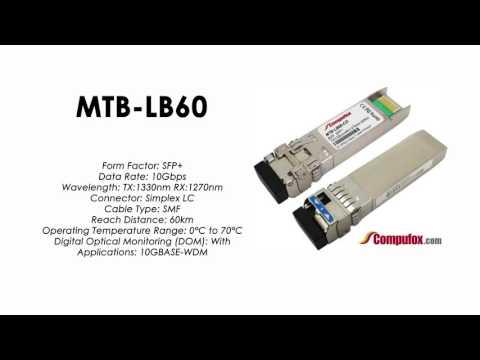 MTB-LB60  |  Planet Compatible 10GBase-BX Tx1330nm/Rx1270nm 60km SFP+