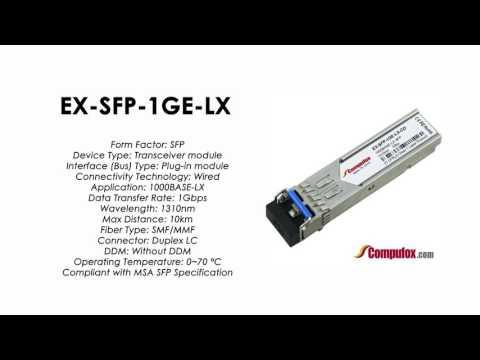 EX-SFP-1GE-LX  | Juniper Compatible 1000BASE-LX SFP 1310nm 10km SMF