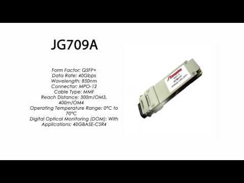 JG709A | HP Compatible 40GBase-CSR4 QSFP+ 850nm 300m/OM3 400m/OM4