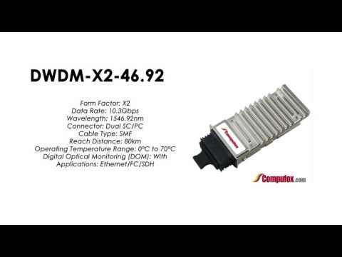 DWDM-X2-46.92   |  Cisco Compatible 10GBASE-DWDM X2 1546.92nm 80km