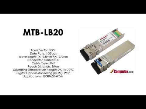 MTB-LB20  |  Planet Compatible 10GBase-BX Tx1330nm/Rx1270nm 20km SFP+
