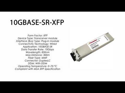 10GBASE-SR-XFP  |  Enterasys Compatible 10GBASE-SR XFP 850nm 300m MMF