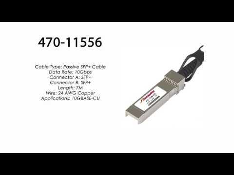 470-11556  |  Dell Compatible 7M SFP+ Direct Attach Twinaxial Cable Active
