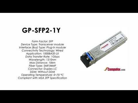 GP-SFP2-1Y | Force10 Compatible 1000BASE-LX SFP 1310nm 10km SMF
