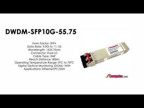 DWDM-SFP10G-55.75  |  Cisco Compatible 10GBASE-DWDM SFP+ 1555.75nm 80km
