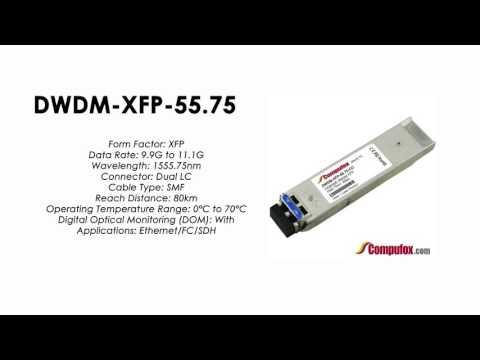 DWDM-XFP-55.75  |  Cisco Compatible 10GBASE-DWDM XFP 1555.75nm 80km