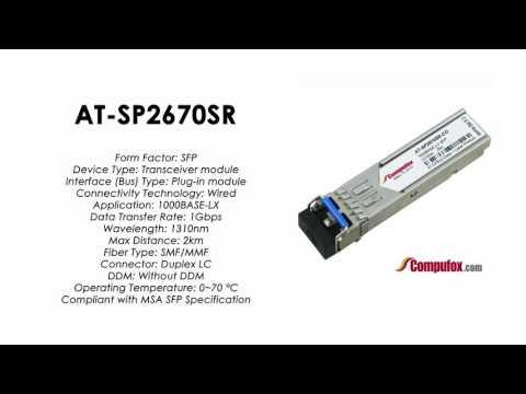 AT-SP2670SR  |  Allied Telesis Compatible 1000Base-LX 1310nm 2km SFP