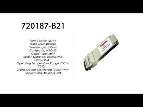 720187-B21  |  HP Compatible 40GBase-SR4 850nm 100m/OM3, 150m/OM4