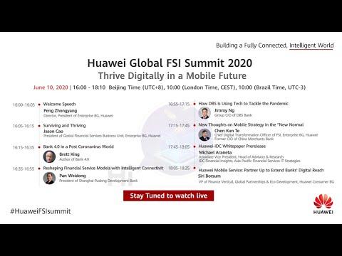 Day 1 | Huawei Global FSI Summit 2020 Online