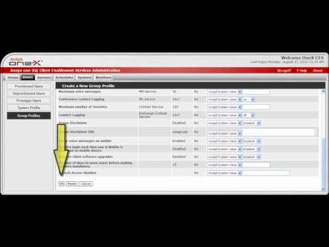 How To Configure Group Profiles On Avaya One-X Client Enablement Services