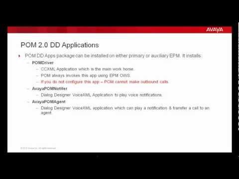 How To Configure Avaya POM 2.0 Dialog Designer Applications Via The CLI