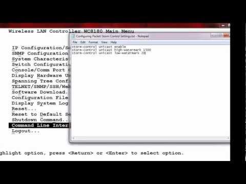 How To Configure Packet Storm Control Settings On An Avaya WLAN 8100 WC