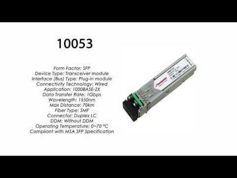 10053  |  Extreme Networks Compatible 1000BASE-ZX SFP 1550nm 70km