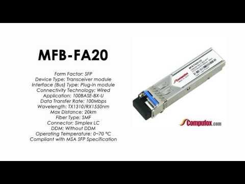 MFB-FA20  |  Planet Compatible 100Base-BX Tx1310nm/Rx1550nm 20km SFP
