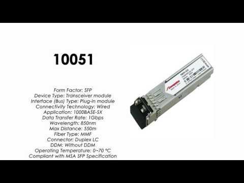 10051  |  Extreme Networks Compatible 1000BASE-SX SFP 850nm 550m MMF