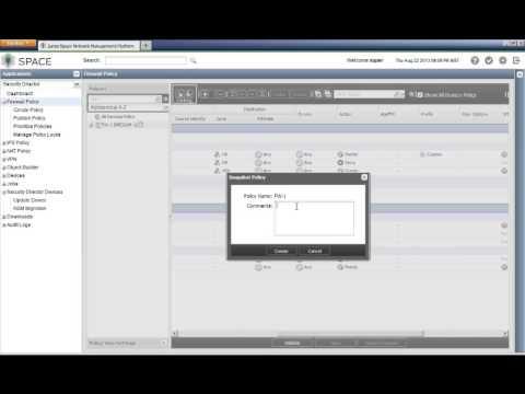 Junos Space: Policy Versioning In Security Director