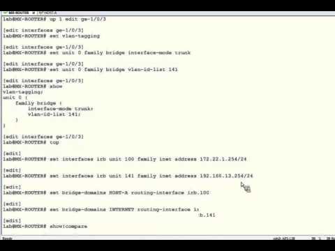 Configuring IRB Interfaces On An MX Router Learning Byte