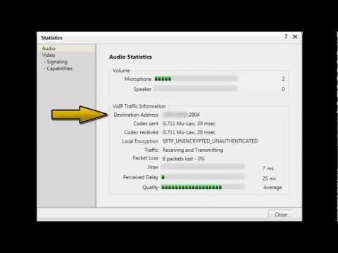 How To View Avaya One-X Communicator Audio Quality Statistics