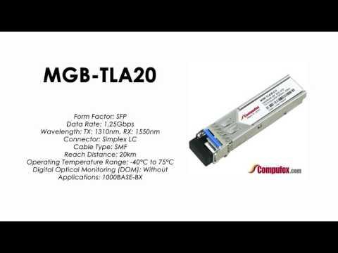 MGB-TLA20  |  Planet Compatible 1000BASE-BX Tx1310nm/Rx1550nm 20km SFP