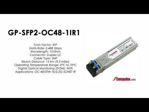 GP-SFP2-OC48-1IR1 | Force10 compatible IR-1 OC-48 SFP 1310nm 15km