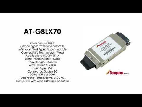 AT-G8LX70  |  Allied Telesis Compatible 1000Base-ZX 1550nm 70km GBIC