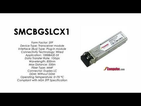 SMCBGSLCX1  |  SMC Compatible 1000BASE-SX 850nm 550m SFP